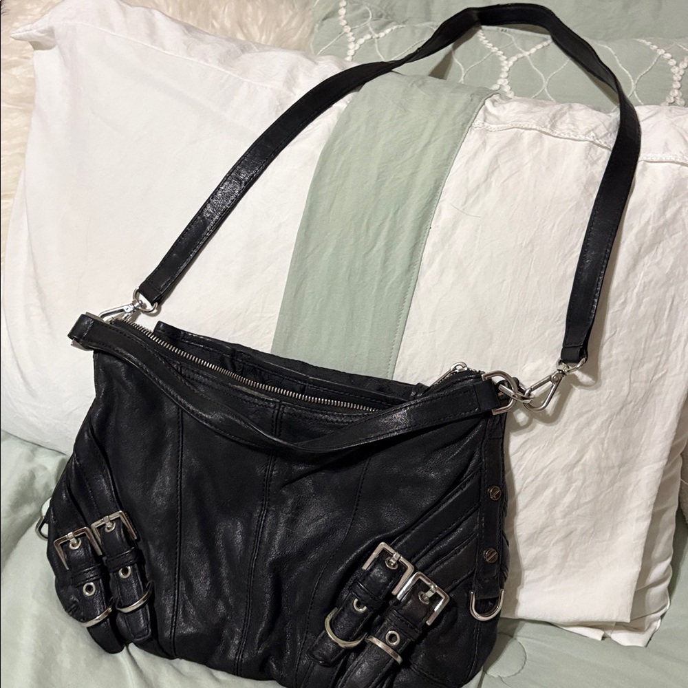 Michael Kors Black Leather Shoulder Bag